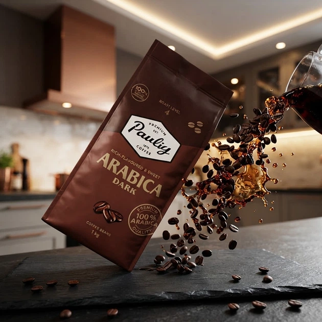 Кава в зернах Paulig Arabica Dark 1 кг зернова 100% арабіка темного обсмаження міцна насичена шоколадна горіхова карамельна для еспресо кавомашини - зображення 4