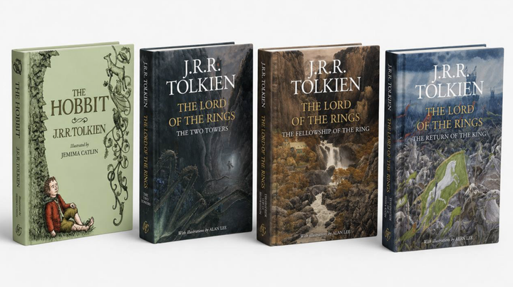 Комплект книг: «Володар перснів 1-3 том», «Гобіт». Дж. Р. Р. Толкін (Англ. мова) - Фото 1 Комплект книг: «Володар перснів 1-3 том», «Гобіт». Дж. Р. Р. Толкін (Англ. мова) - изображение 1