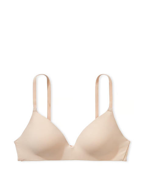 Безшовний бюстгалтер без пуш ап бежевого кольору VICTORIA'S SECRET PINK р. 80D/36D арт. 30473 - зображення 3