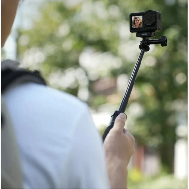 Мини-штатив монопод Telesin S1-MNP-01 15–40 см 2-в-1 для экшн-камер GoPro, DJI Osmo Action и Insta360 - изображение 5