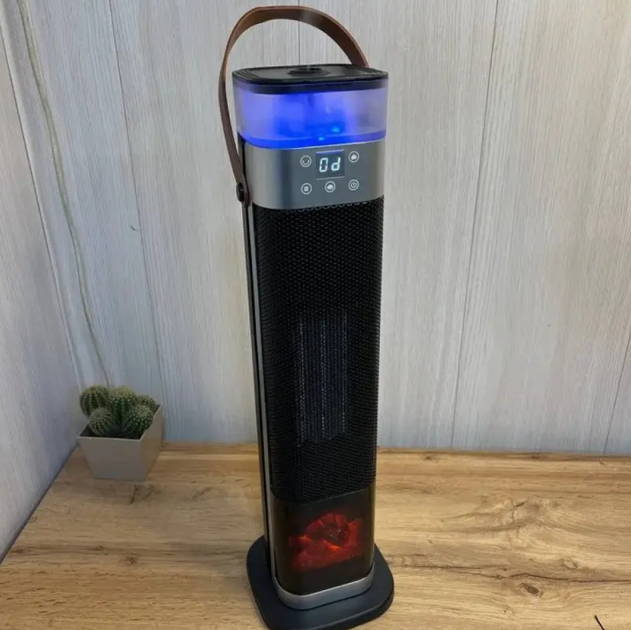 Тепловентилятор-обогреватель Portable Fan Heater HQN218-28QD с увлажнителем воздуха, керамическим нагревательным элементом, 2 режимами мощности 750–1500 Вт и автоматической защитой от перегрева и опрокидывания - изображение 6