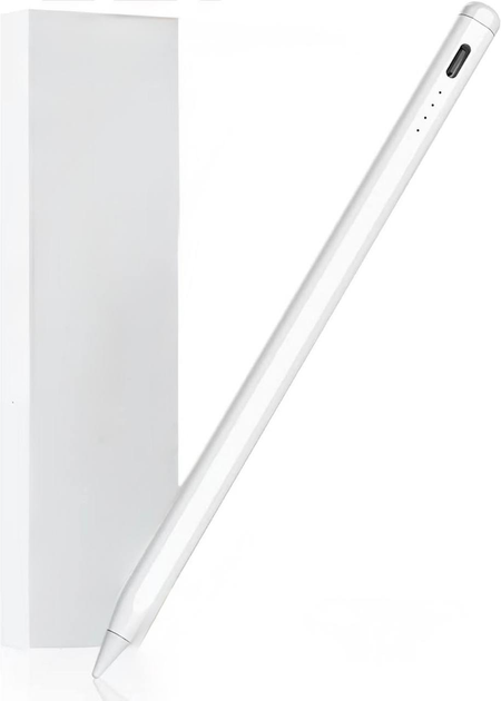 Стилус для iPad Tomorsi, Palm Rejection, швидка зарядка, точне письмо, Apple iPad Pro/Air/iPad/Mini 2018–2023, білий - зображення 2