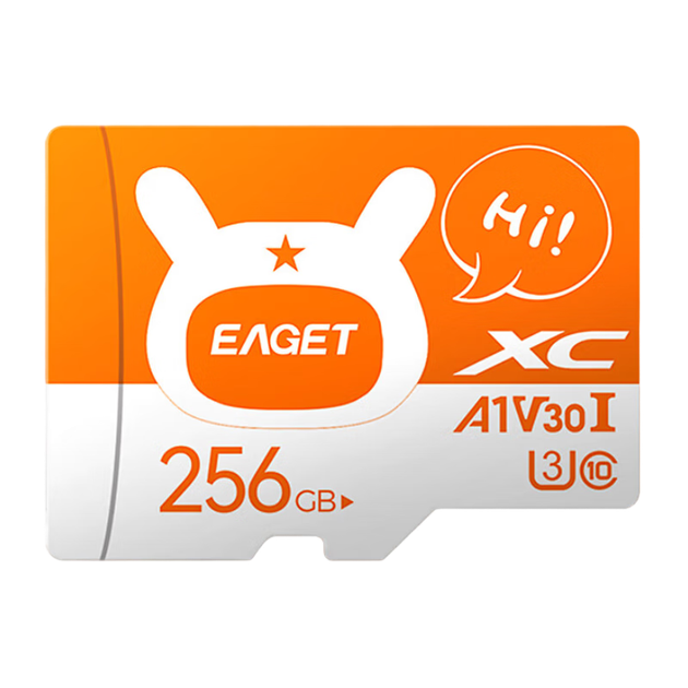 Карта пам'яті EAGET 256 ГБ TF (MicroSD) A1 U3 V30 C10 для відеореєстратора та сумісна з картою пам'яті камери спостереження Xiaomi, оновлена міцна - зображення 4