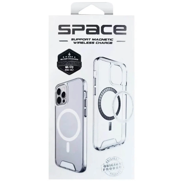 Прозрачный чехол для iPhone 17 Pro с MagSafe TPU Space Case - Фото 2 Прозрачный чехол для iPhone 17 Pro с MagSafe TPU Space Case - изображение 2