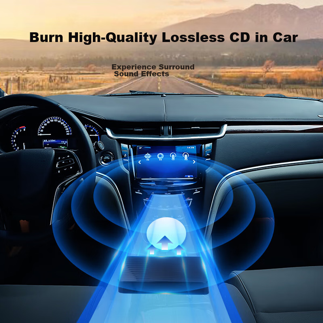 Зовнішній оптичний привід Newmine USB, портативний DVD-записувач, зовнішній CD/DVD-привід, сумісний з ноутбуками та настільними комп'ютерами - зображення 10