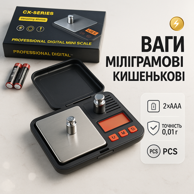 Весы с автоотключением и подсветкой CX-Toolbox для ювелирных изделий 200 г - Фото 1 Весы с автоотключением и подсветкой CX-Toolbox для ювелирных изделий 200 г - изображение 1
