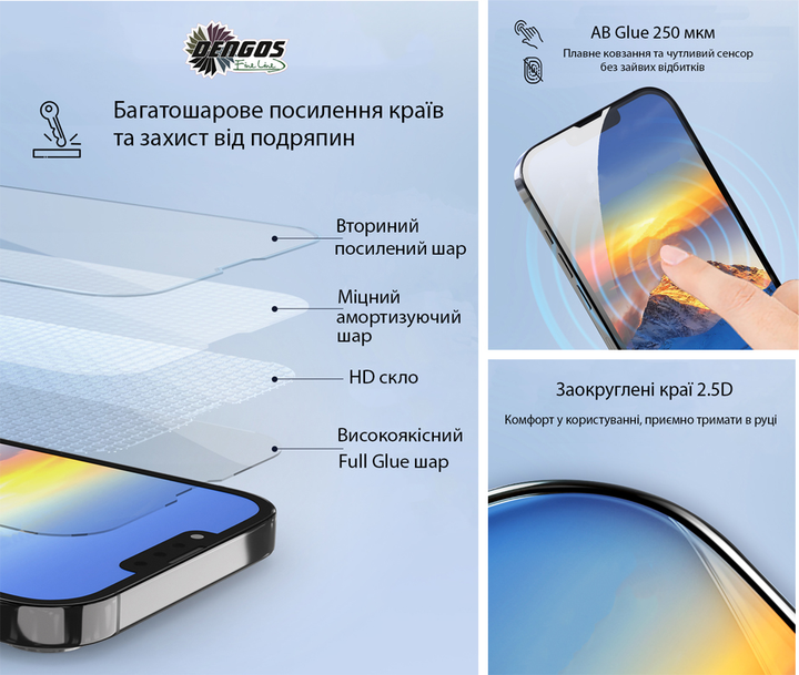 Защитное стекло для смартфона Xiaomi Redmi Note 17 DENGOS Black (TGFG-457) - изображение 4
