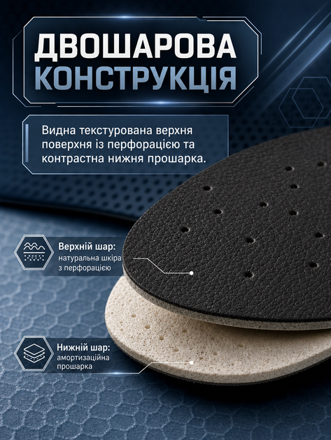 Стельки ортопедические анотомические с супинатором кожаные для обуви с латексным основанием для фиксации и амортизации стопы унисекс черные размер 36 - изображение 2