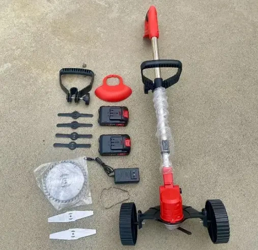 Тример акумуляторний Bosch Easy 23-045 48 В 6 А·год для трави електрокоса 12000 об хв садова коса телескопічна ніж 148 мм косарка бездротова фреза 150 мм пластикові ножі 136 мм для газону бур'янів кущів молодих пагонів саду дачі з 2 АКБ - зображення 7