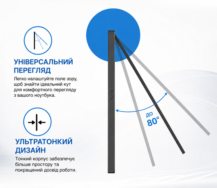Портативный ультратонкий монитор ARZOPA Z1RC 16″ 2.5K 123% IPS Дополнительный экран Наружный монитор - изображение 6