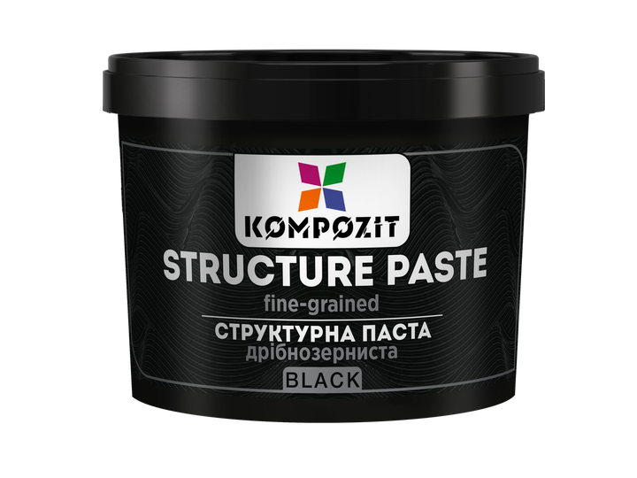 Паста структурная мелкозернистая "ART Kompozit", черный, 0,3л - Фото 1 Паста структурная мелкозернистая "ART Kompozit", черный, 0,3л - изображение 1