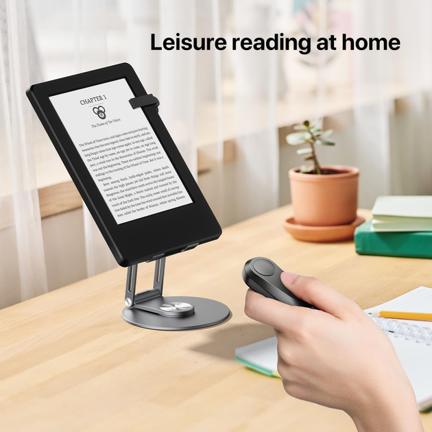 Пульт-перегортач сторінок Sycelu K2 RF для Kindle, Kobo, iPad, iPhone, Android, USB-C, до 20 м, чорний - зображення 4