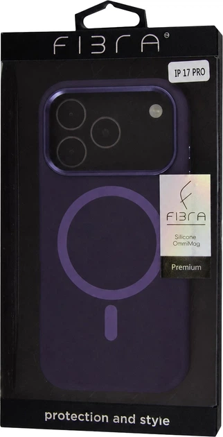 Чохол для смартфона Apple iPhone 17 Pro BeCover FIBRA Silicone OmniMag Dark Purple (BC_716215) - зображення 2