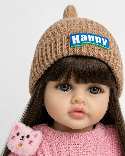 Реалістична Кукла Реборн 55 см повністю вінілова Doll Reborn Baby К0100206 - зображення 2
