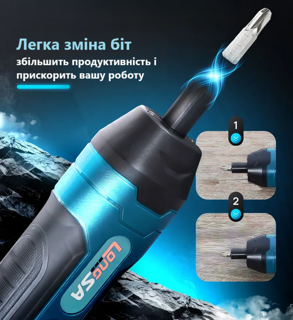 Акумуляторна викрутка LONGSA TY-CS07 105 предметів електровикрутка 280 об/хв 5/10 Нм LED-підсвітка реверс Type-C кейс для зберігання - Фото 9 Акумуляторна викрутка LONGSA TY-CS07 105 предметів електровикрутка 280 об/хв 5/10 Нм LED-підсвітка реверс Type-C кейс для зберігання - зображення 9