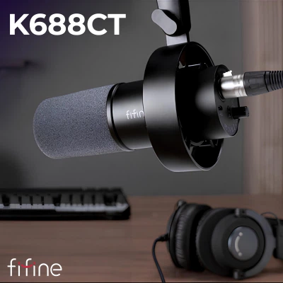 Мікрофон Fifine K688CT USB/XLR Black (K688CT) - Фото 6 Мікрофон Fifine K688CT USB/XLR Black (K688CT) - зображення 6