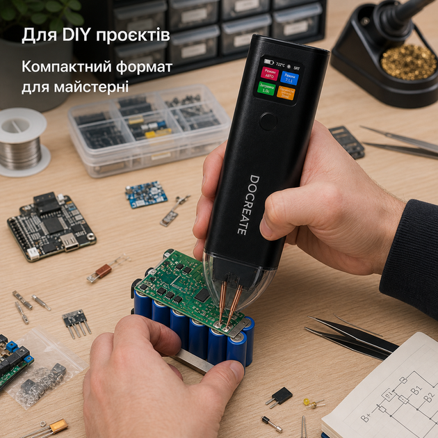 Портативный аппарат точечной сварки для аккумуляторов 1800 мА·ч, 11 уровней мощности, двойной импульс, ручной и автоматический режимы - изображение 8
