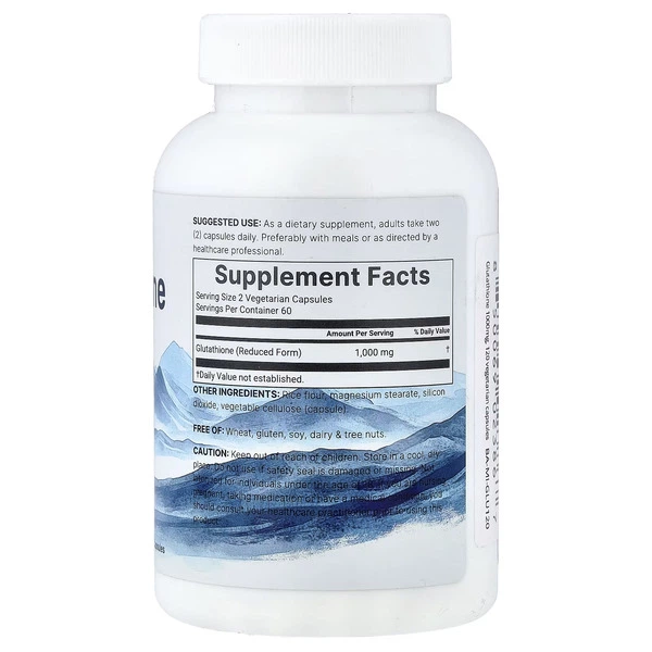 Глутатион 1000 мг Micro Ingredients Glutathione 120 растительных капсул - изображение 2