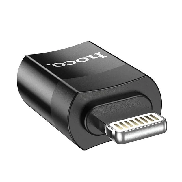 Перехідник HOCO UA17 Lightning M / USB Type-C F, чорний - изображение 3