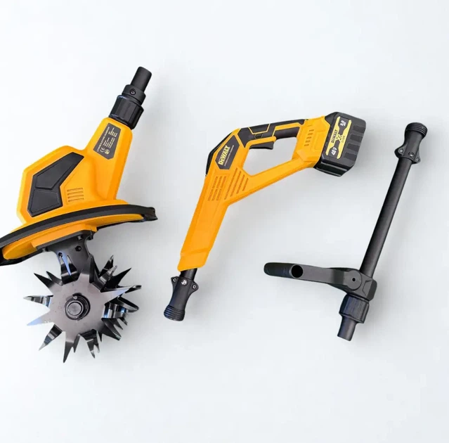 Акумуляторний культиватор DeWalt Maximal Pro 48 В міні мотокультиватор 2800 Вт безщітковий 6 А·год з 2 акумуляторами електротяпка для розпушування ґрунту саду городу грядок Fenix 25 - зображення 3