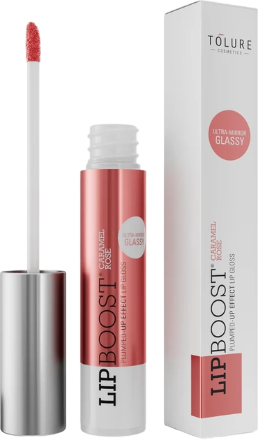 Блиск для збільшення об'єму губ Tolure Cosmetics Lipboost зволожувальний Caramel 8 мл (4260588891322) - зображення 4