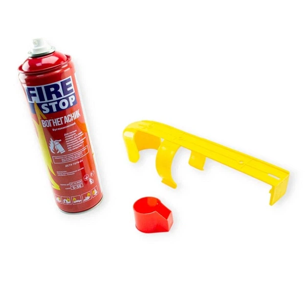 Вогнегасник 500г вуглекислий fire stop з пластиковим тримачем - зображення 2