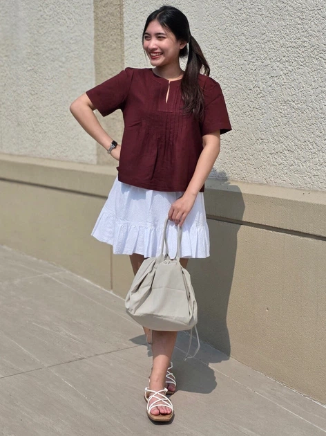 Юбка мини летняя женская Uniqlo 532551164 M Белая (1161953034) - изображение 10