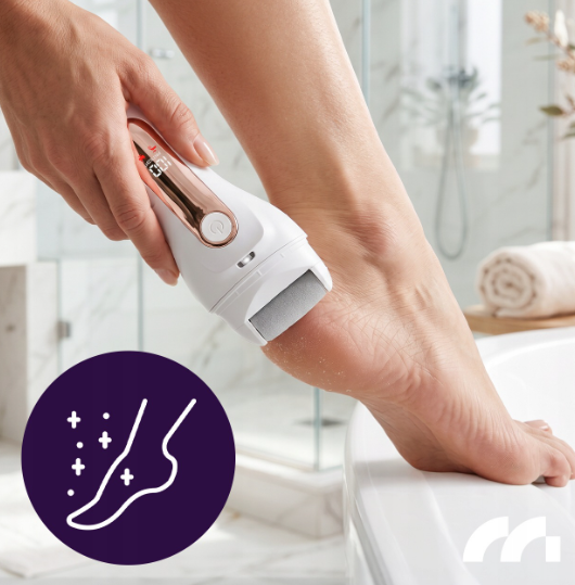 Електрична пемза Maltec Solea 114889 пилка для п'ят ніг акумуляторна 3 швидкості сіра - изображение 4