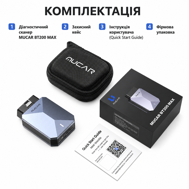 Автосканер Mucar BT200 MAX (бесплатные пожизненные обновления). - изображение 2