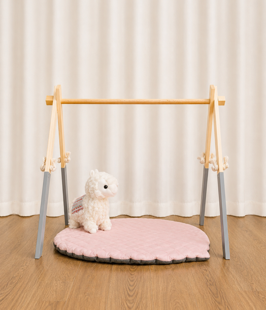 Підлоговий мобіль без іграшок Стійка Baby Gym Дитячий ігровий тренажер Сірий - Фото 1 Підлоговий мобіль без іграшок Стійка Baby Gym Дитячий ігровий тренажер Сірий - зображення 1