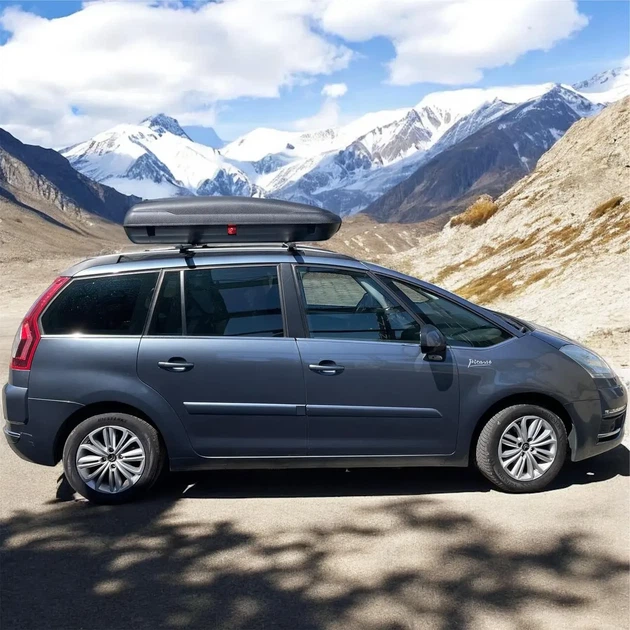 Багажник на крышу аэродинамический для авто CITROEN C4 Grand Picasso 2006-2013 Kenguru Рейлинг Аэро М - изображение 3