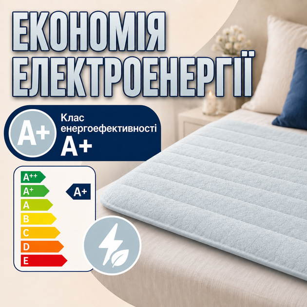 Электропростынь Termosoft теплая простынь с подогревом ambion 120*160 полуторка байка Серый - Фото 6 Электропростынь Termosoft теплая простынь с подогревом ambion 120*160 полуторка байка Серый - изображение 6