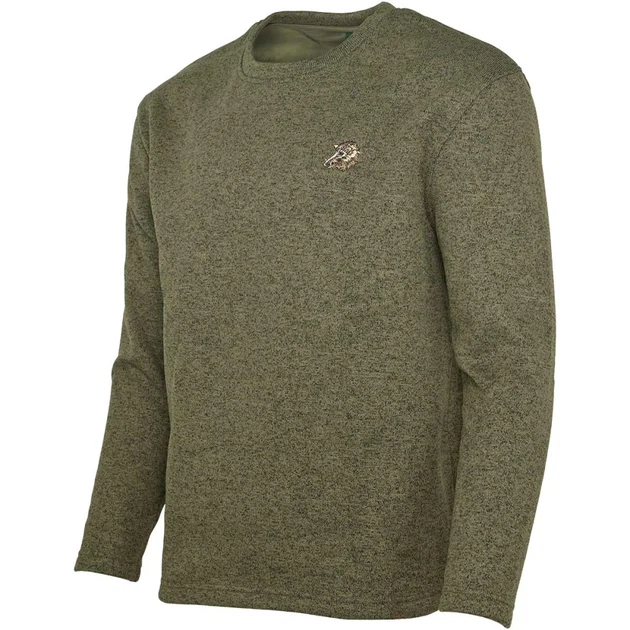 Пуловер Orbis Textil Herrenpullover Strick-Fleece S Оливковый - изображение 3