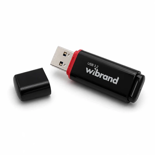 Флеш-накопичувач Wibrand USB 3.2 Gen1 Scarab 32GB Black - изображение 4