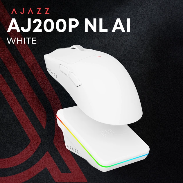 Бездротова миша Ajazz AJ200P Near Link AI MC White (AJ200P-NL-AI-MC-W) - изображение 6