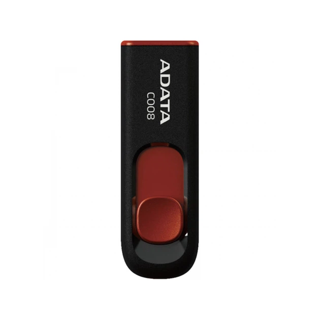 Флеш-накопичувач ADATA USB 2.0 C008 16Gb Black/Red - Фото 3 Флеш-накопичувач ADATA USB 2.0 C008 16Gb Black/Red - изображение 3