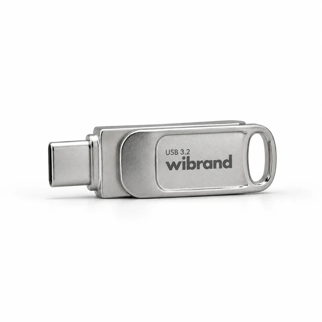 Флеш-накопичувач Wibrand USB 3.2 Gen1 Bee 256GB USB Type-A/USB Type-C Silver - изображение 3