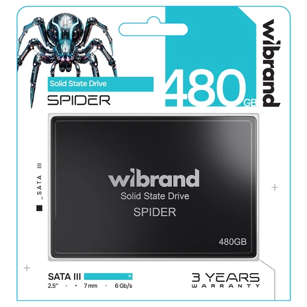 Накопичувач SSD Wibrand Spider 480GB 2.5" 7mm SATAIII Standard - изображение 2