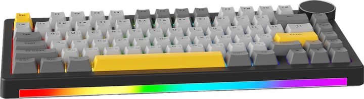 Бездротова механічна клавіатура Ajazz AK820 V2 Coconut Flake Switch (AK820-V2-CF-BGY) - зображення 2