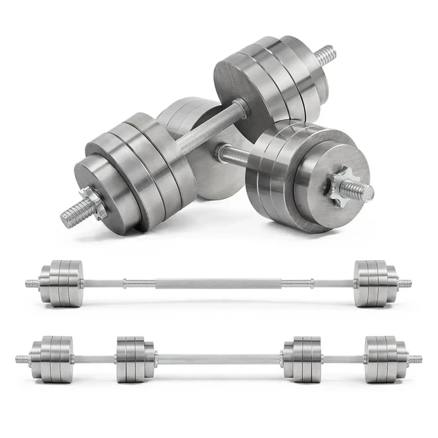 Гантелі Model Progressive, 74 кг (2×37) + з'єднювач - Фото 1 Гантелі Model Progressive, 74 кг (2×37) + з'єднювач - изображение 1