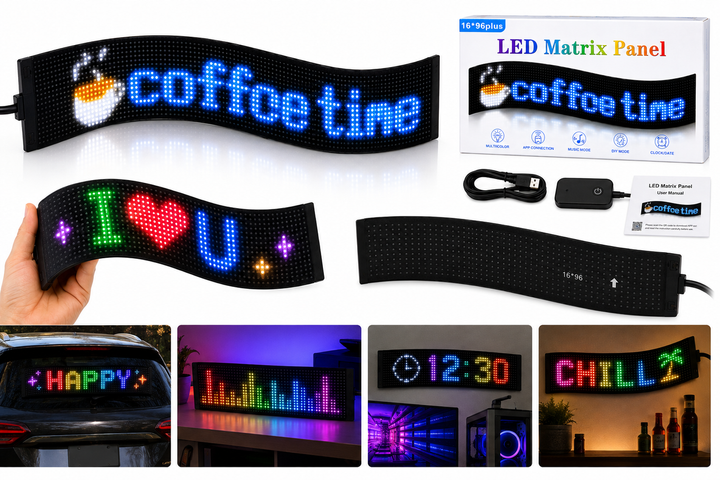 Светодиодная гибкая панель LED Matrix Panel APP 90×19 см RGB с Wi-Fi 10415 - изображение 3