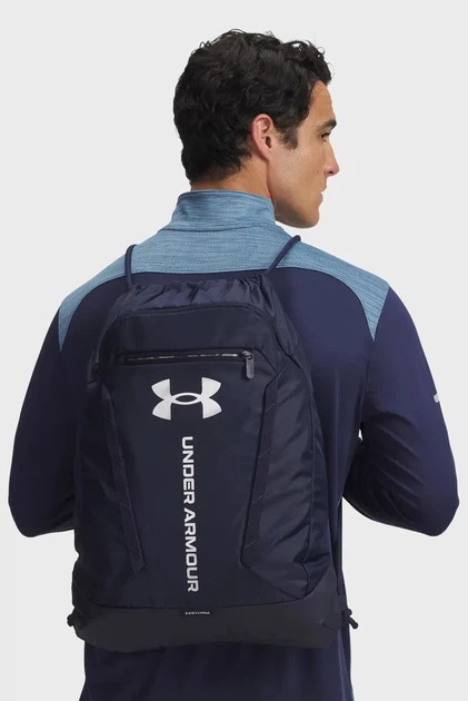 Темно-синій рюкзак Hustle Sackpack Under Armour OSFM 6000519-410 - Фото 2 Темно-синій рюкзак Hustle Sackpack Under Armour OSFM 6000519-410 - зображення 2