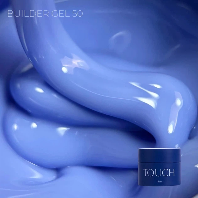 TOUCH Builder Gel №50 Blue Камуфлюючий будівельний гель, 15 мл - Фото 3 TOUCH Builder Gel №50 Blue Камуфлюючий будівельний гель, 15 мл - изображение 3