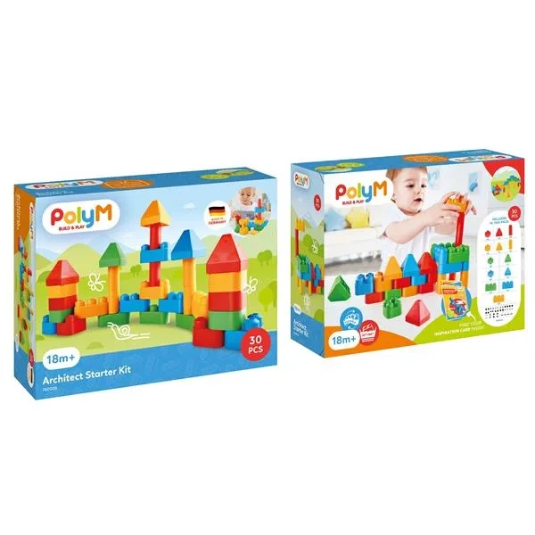 Конструктор PolyM пластик 30 деталей разноцветный - изображение 8