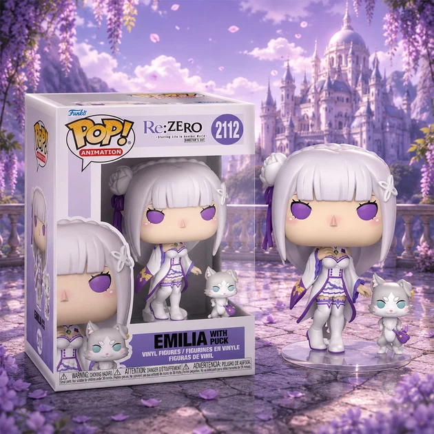 Набір ігрових фігурок Funko POP! Re:ZERO Емілія з Паком вініл 9,6 см 2 предмети - Фото 3 Набір ігрових фігурок Funko POP! Re:ZERO Емілія з Паком вініл 9,6 см 2 предмети - зображення 3