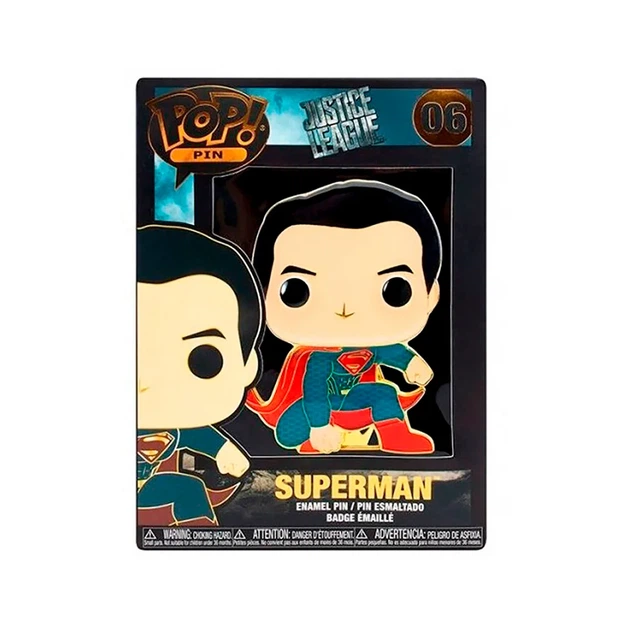 Пін Funko Pop Супермен емальована сталь 10 см червоний синій - Фото 1 Пін Funko Pop Супермен емальована сталь 10 см червоний синій - зображення 1