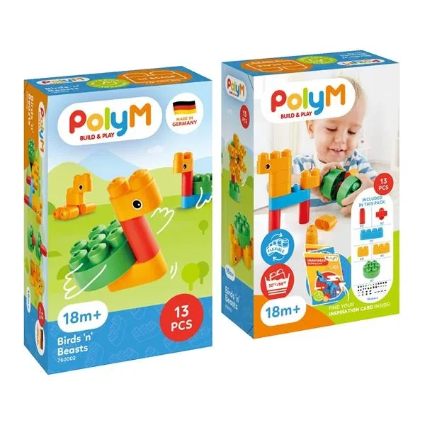 Конструктор PolyM пластиковый 13 деталей разноцветный - Фото 10 Конструктор PolyM пластиковый 13 деталей разноцветный - изображение 10