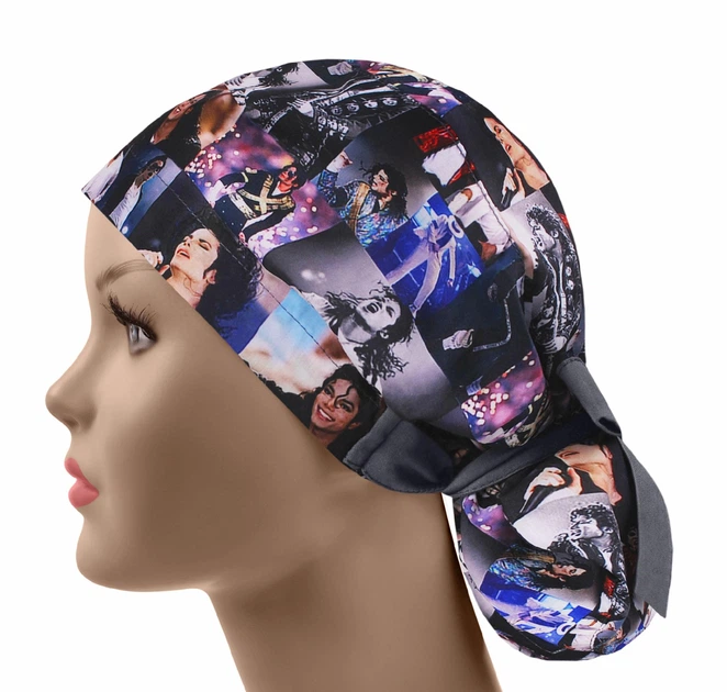 Медична шапочка жіноча PonyTopHat універсальна принт Michael Jackson one size - Фото 3 Медична шапочка жіноча PonyTopHat універсальна принт Michael Jackson one size - зображення 3