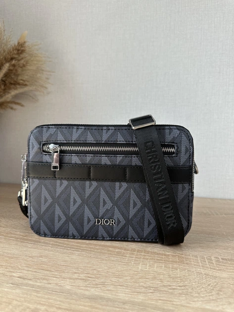 Мужская сумка через плечо Christian Dior Safari с монограммой, барсетка кросс-боди кристиан Диор мессенджер - изображение 7