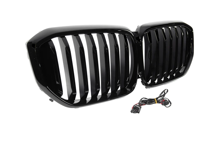 Ноздри 1 Bar LED (2023-2026, чёрный глянец) для BMW X5 G05 2019–2026 гг - изображение 8
